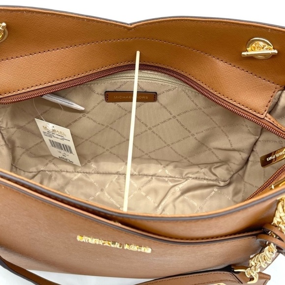 Michael Kors LG X Chain Shoulder Tote Bag & Double Zip Wallet Wristlet Luggage - Picture 7 of 10